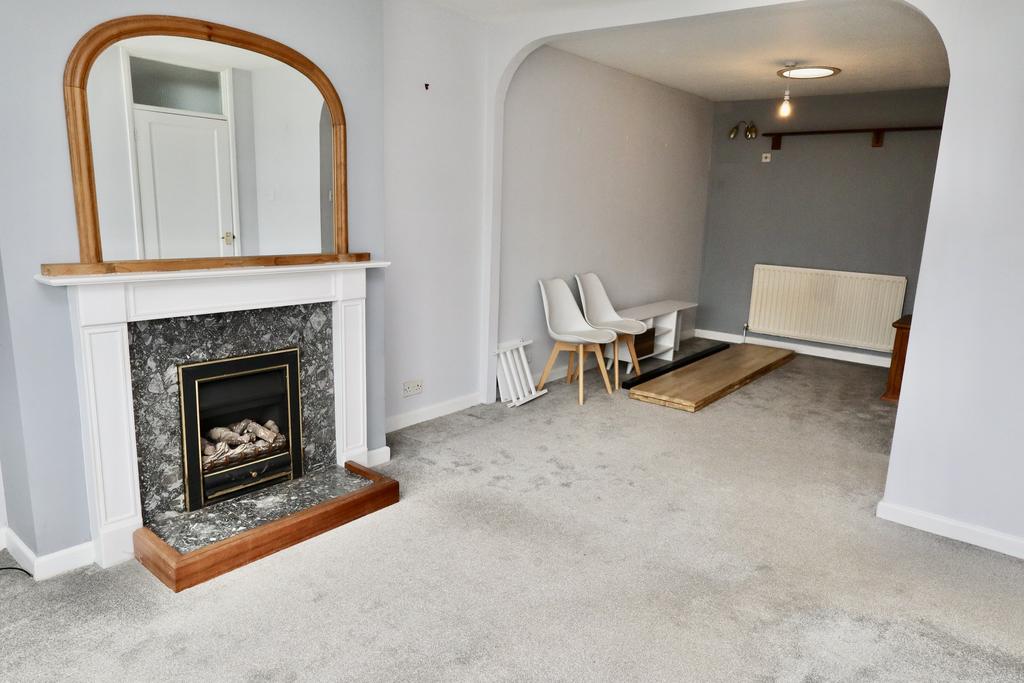 Sitting room through to dining area