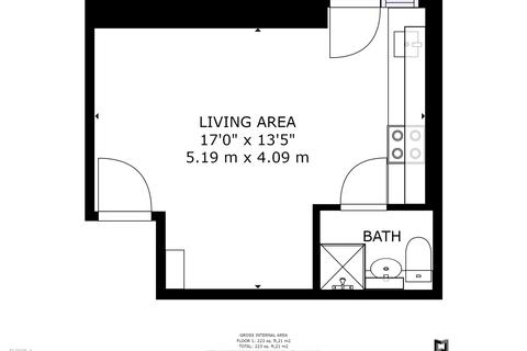1 bedroom terraced house to rent, 308, 29a Upper Parliament Street, Nottingham, Nottinghamshire, NG1
