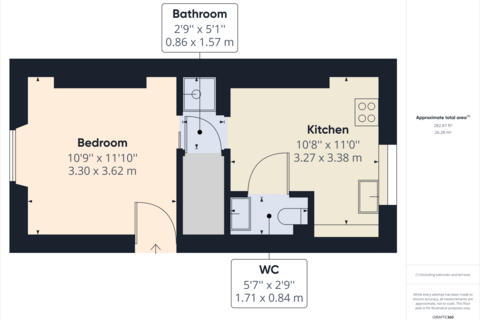 Studio to rent, Alexandra Road TORQUAY