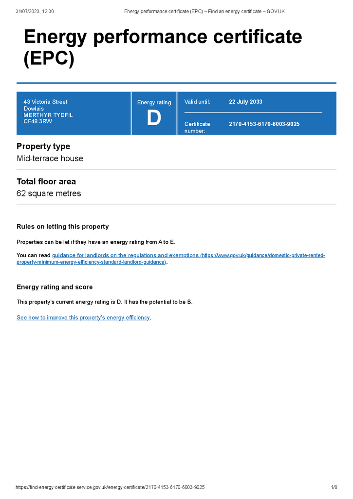 Energy performance certificate (EPC) â€“ Fin