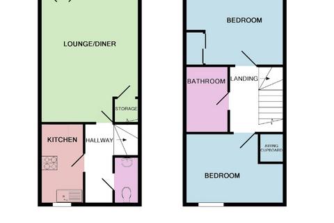 2 bedroom terraced house to rent, Port Lane, Colchester, CO1