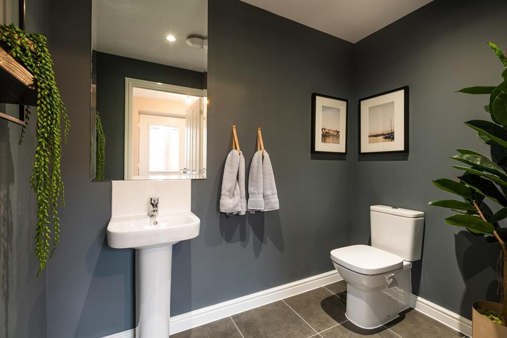 A downstairs toilet and cloakroom adds convenience