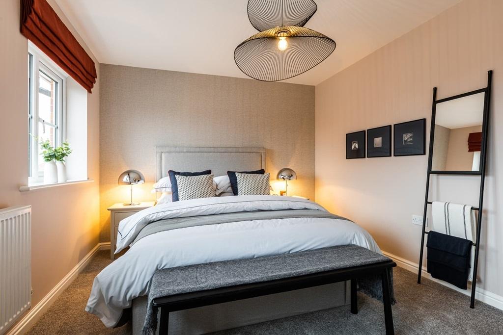 The second double bedroom beams with natural light