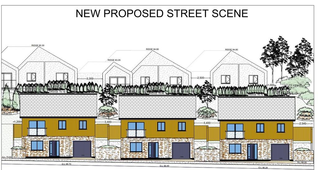 Plot for 3 Detached Houses, Zelah - View 2