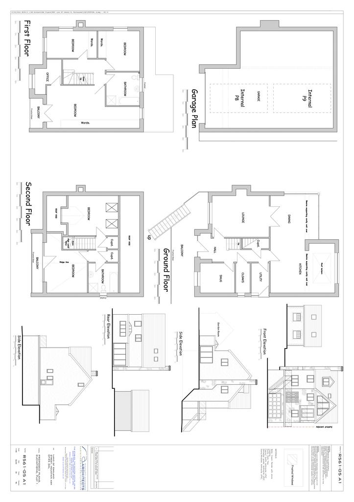 R561 05 A1 Proposed Plans, Elevations Plot 1 (Rev