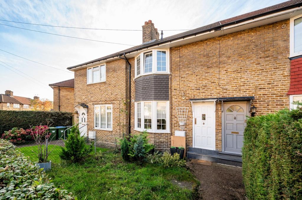 Semi-detached house exterior, garden