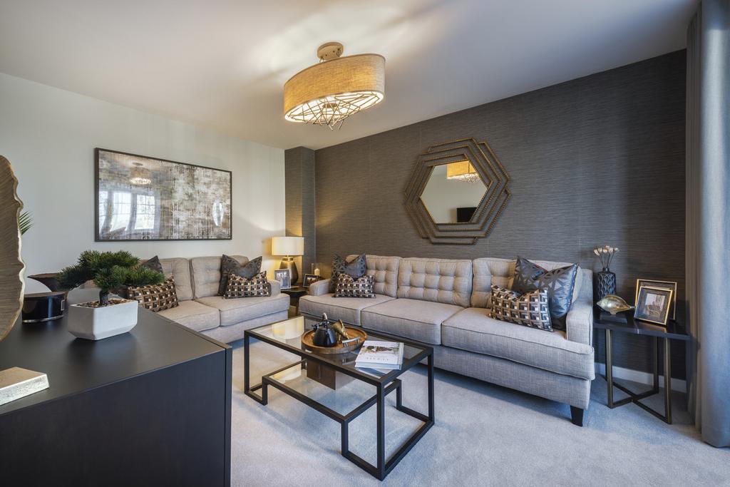 Indicative Living Room, Contemporary Modern...