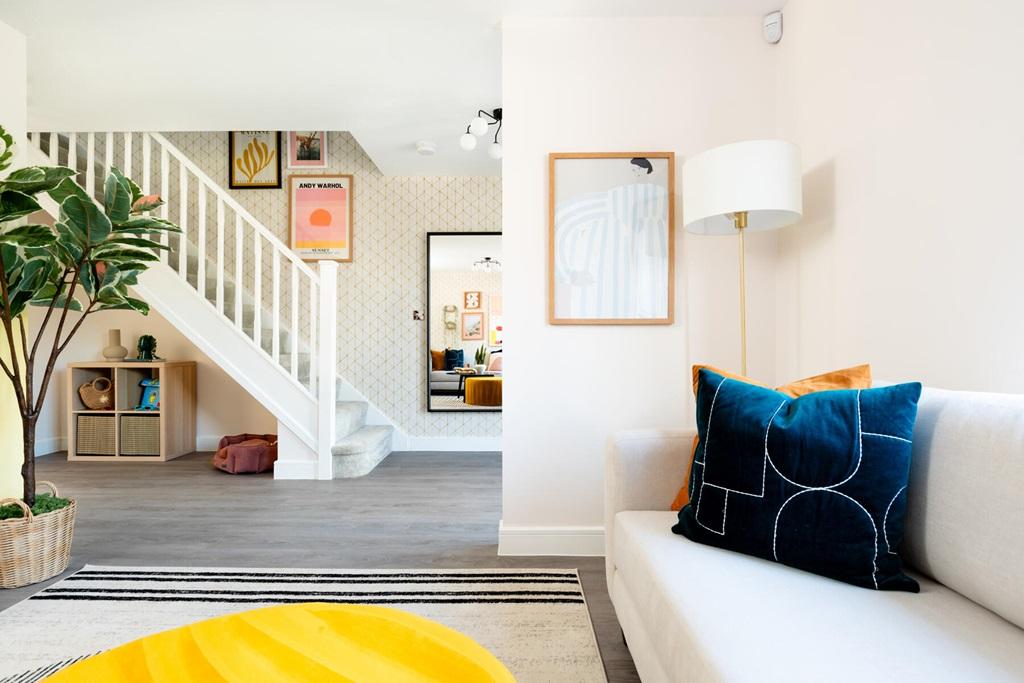 The large hallway leads into the open layout of...