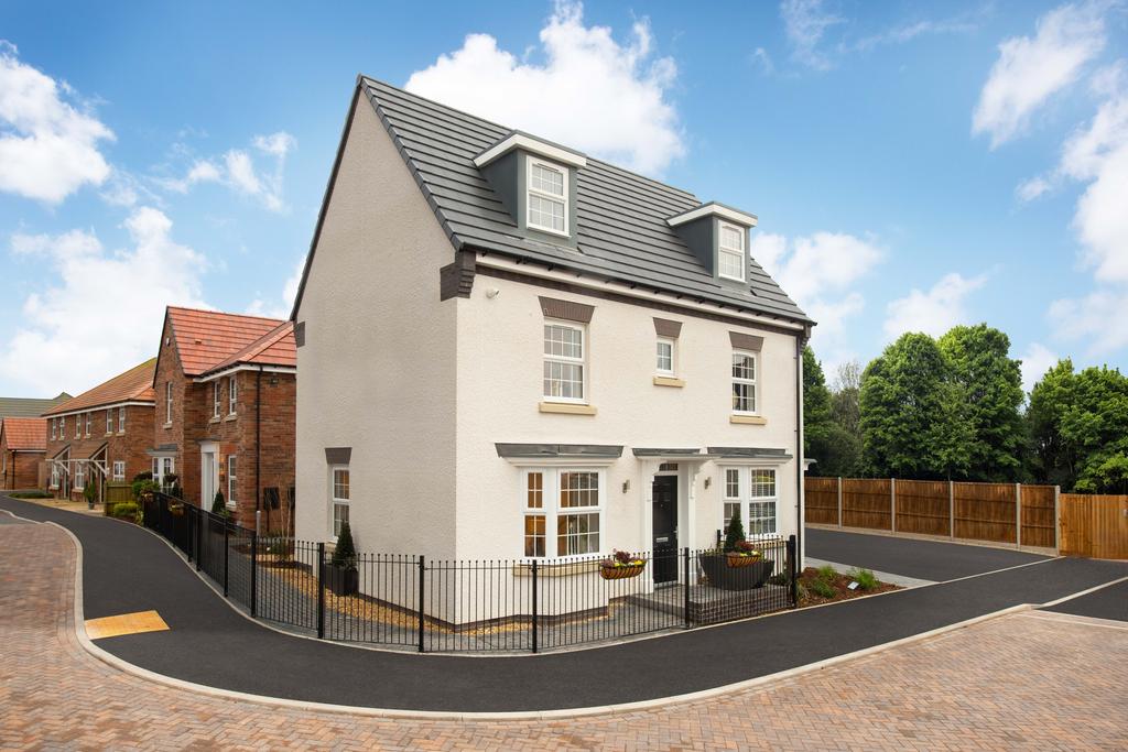 White rendered three storey Hertford home at...