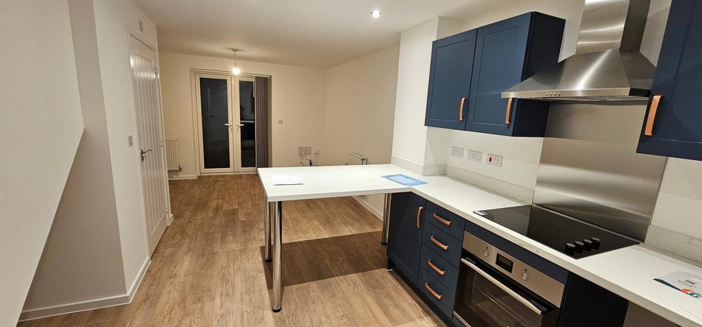Open plan lounge kitchen