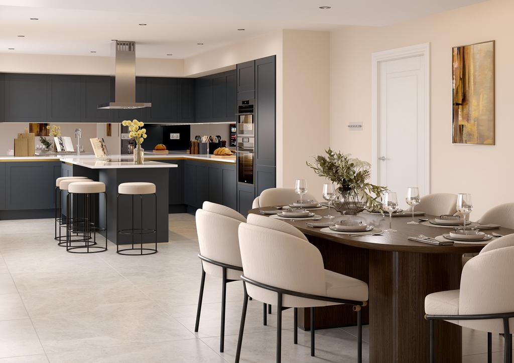 Glam barmby kitchen dining