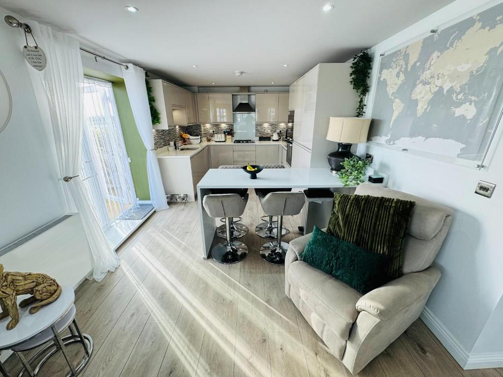 Lounge into kitchen