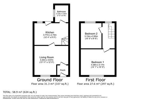 2 bedroom terraced house for sale, Eleanor Place, Stockton, Stockton-on-Tees, Durham, TS18 3JF