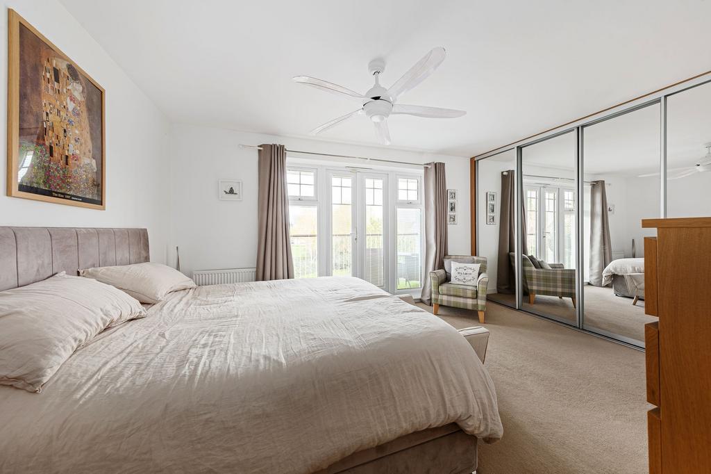 Master bedroom with balcony