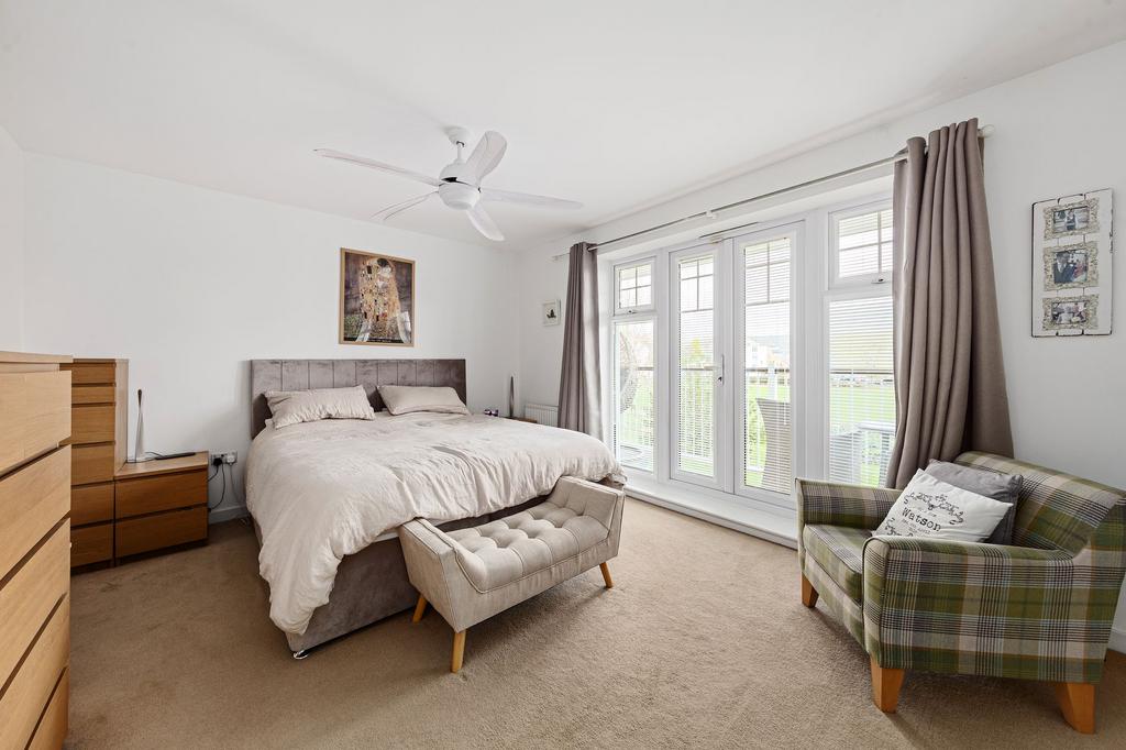 Master bedroom with balcony