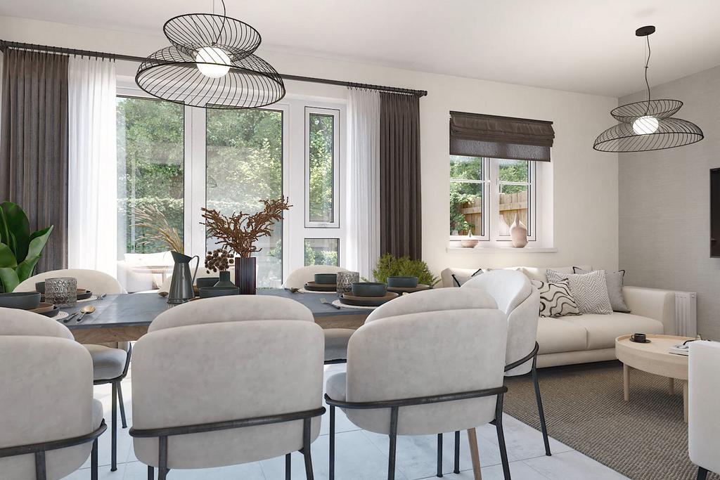 Dining room in four bedroom home