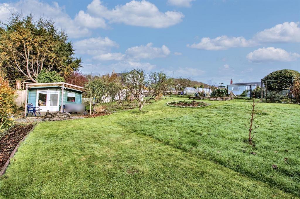 Garden and views up to the house