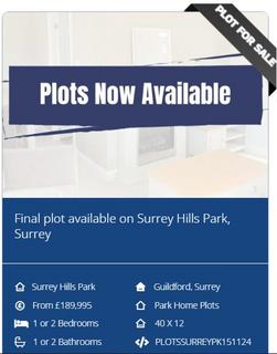 2 bedroom park home for sale, Surrey Hills Residential Park