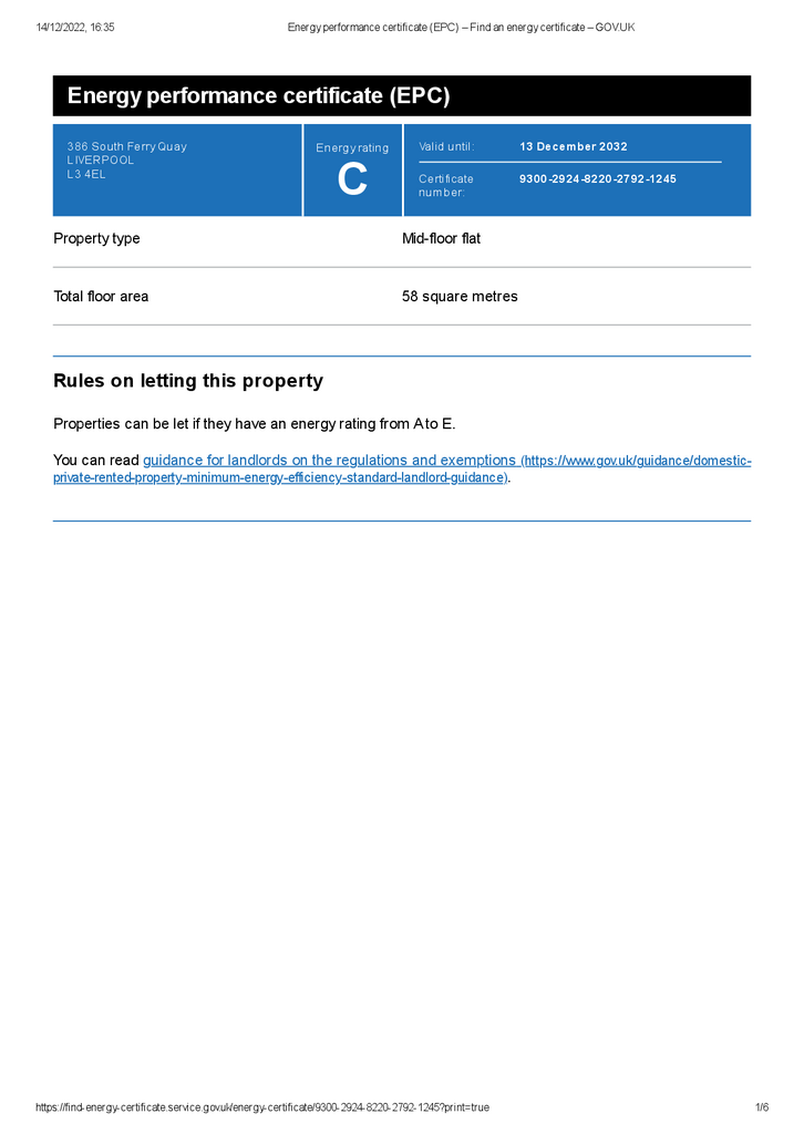 EPC Certificate