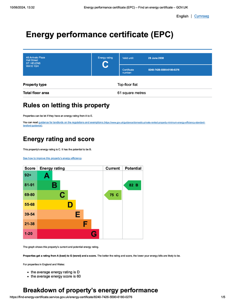 EPC Certificate