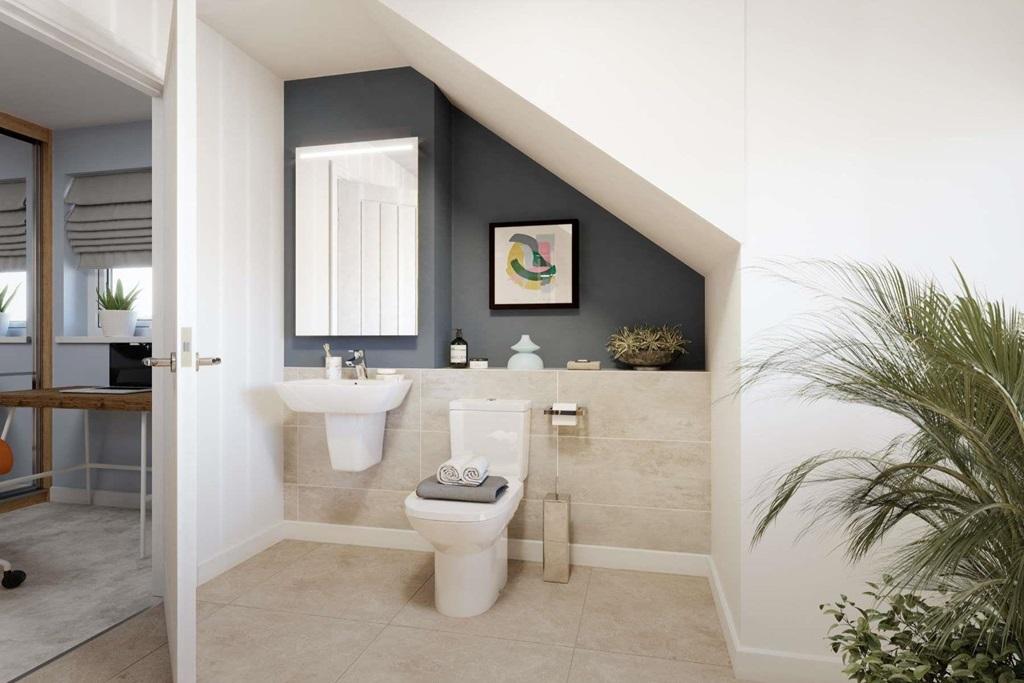 En-suite shower room with double shower