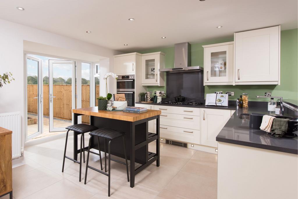 Modern kitchen-diner with French doors