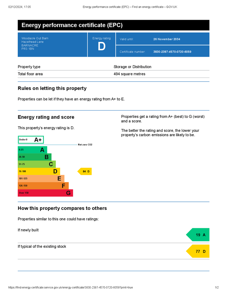 EPC Certificate