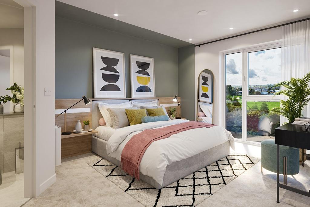 Light filled bedrooms. Views plot specific.