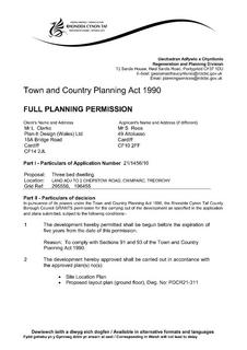 Land for sale, Development Opportunity, 2 Chepstow Road, Treorchy, Mid Glamorgan, CF42 6UT