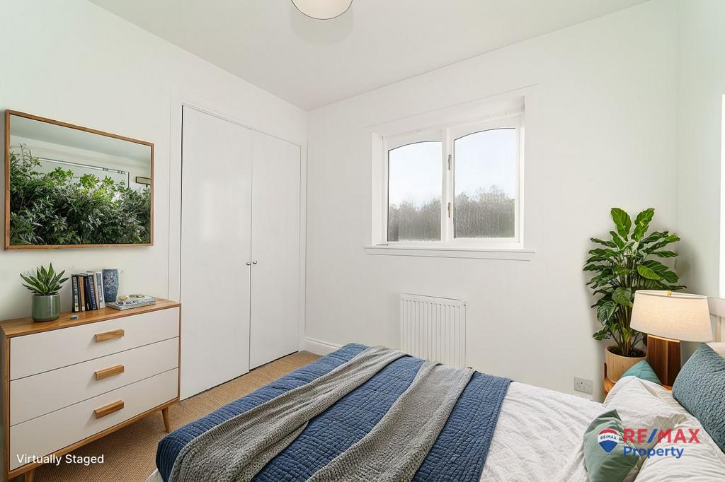 Virtually staged third bedroom