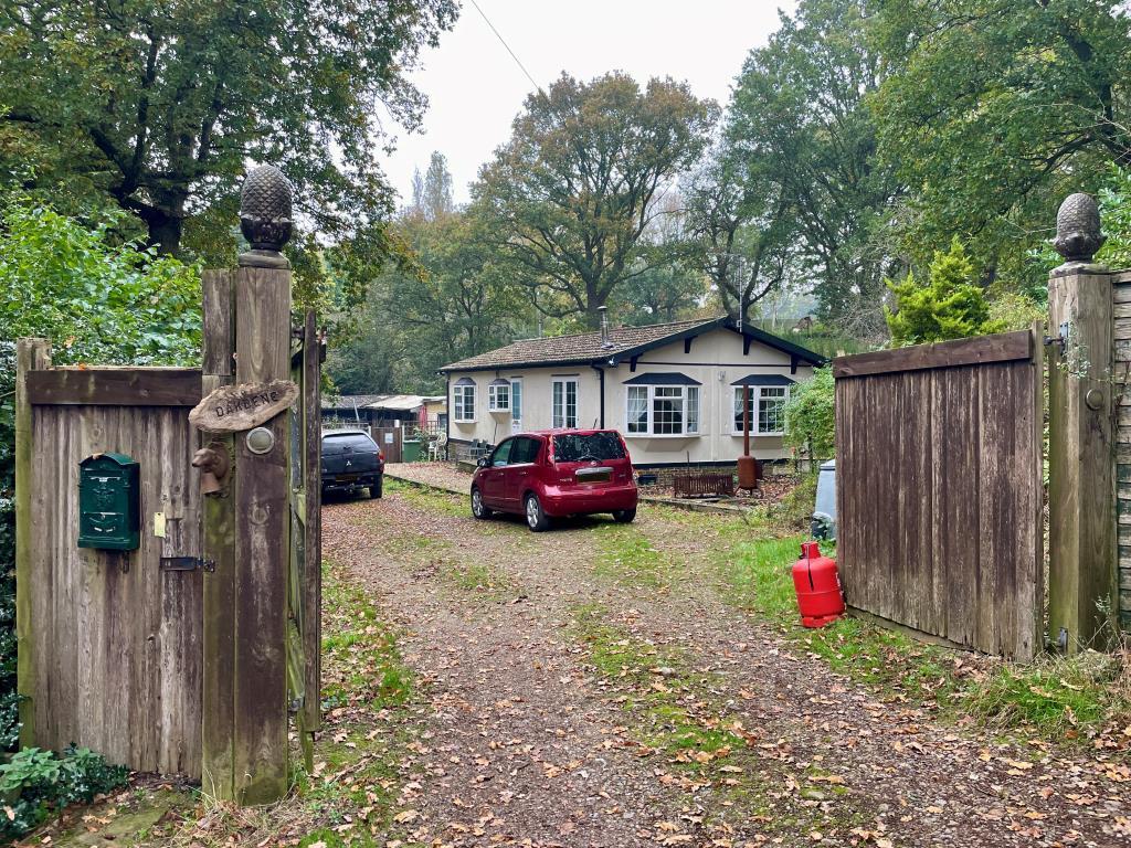 Gated entrance to site