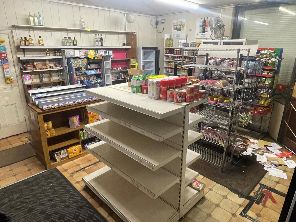 Shop floor with shelving and counter area