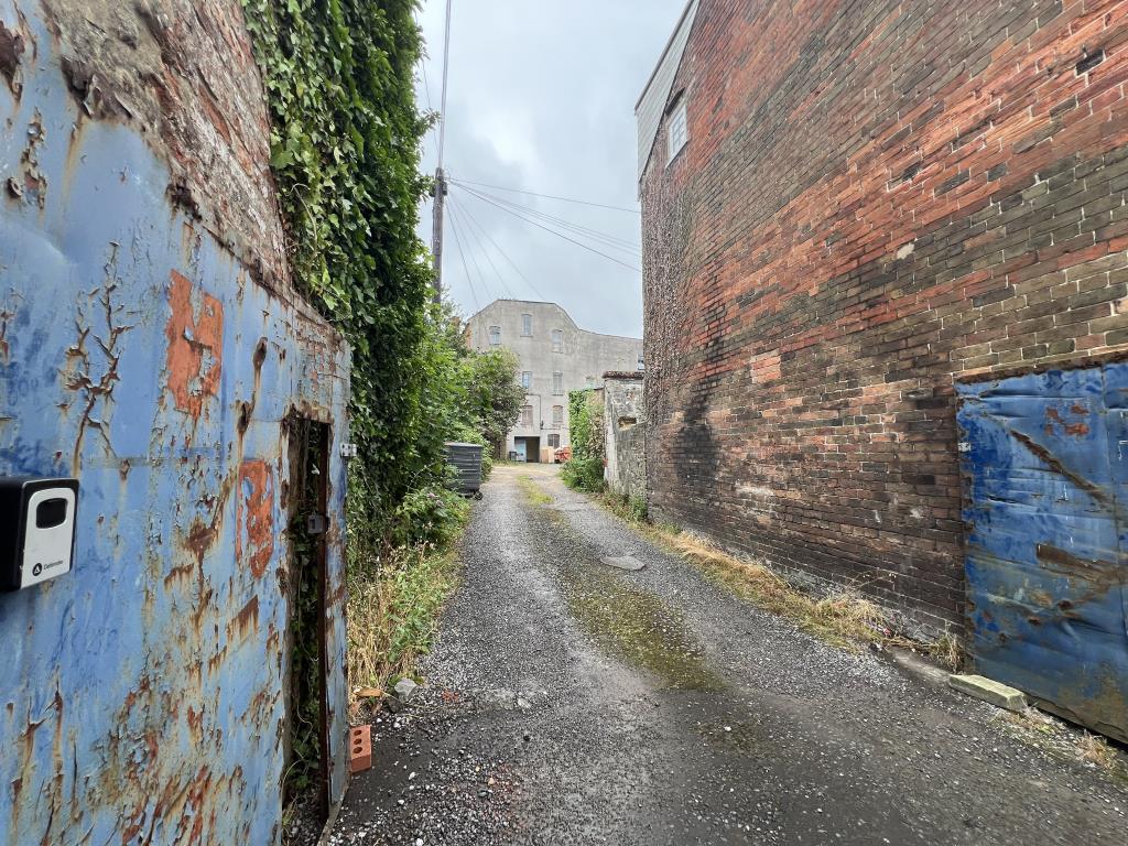 View of entrance to the site showing access