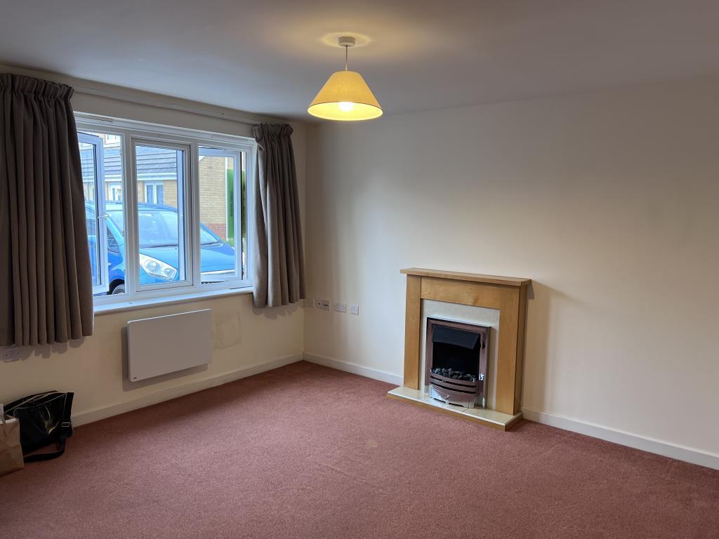 Living room with electric fireplace