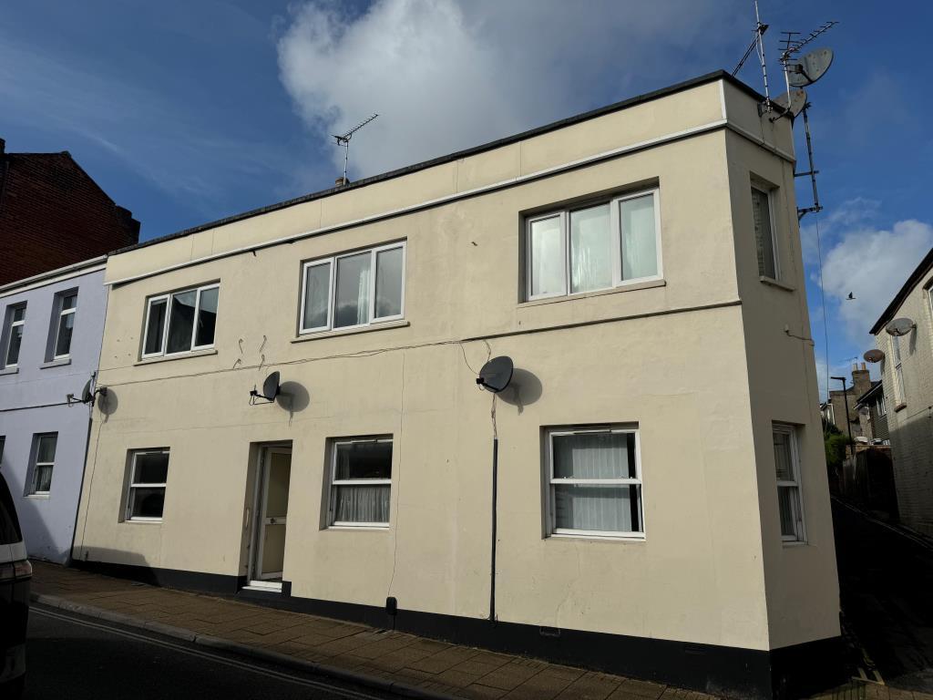 Block of flats with painted render exterior