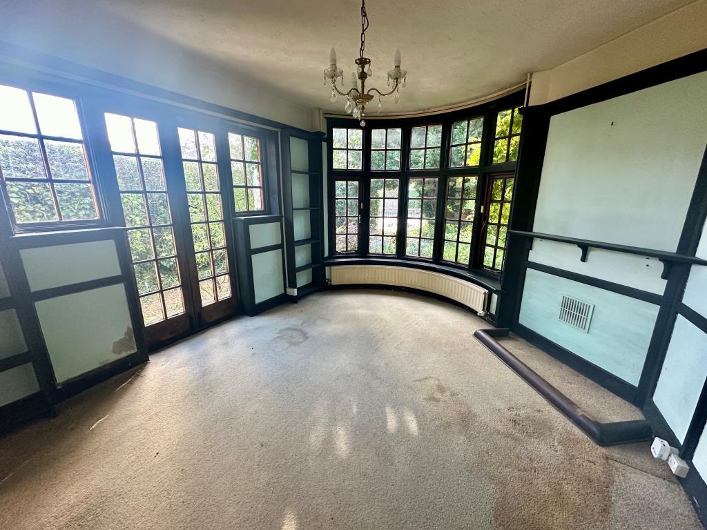 Living room with bay window