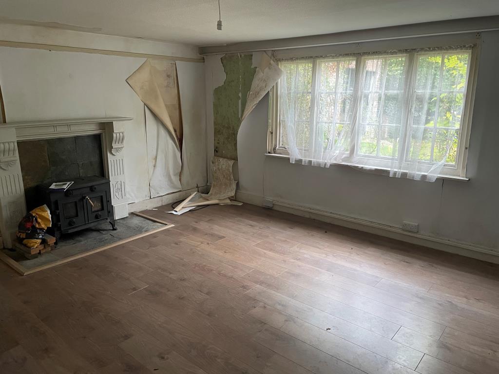 Living room with fireplace