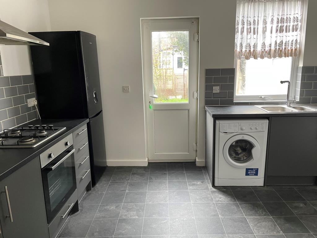 Kitchen with door to rear garden