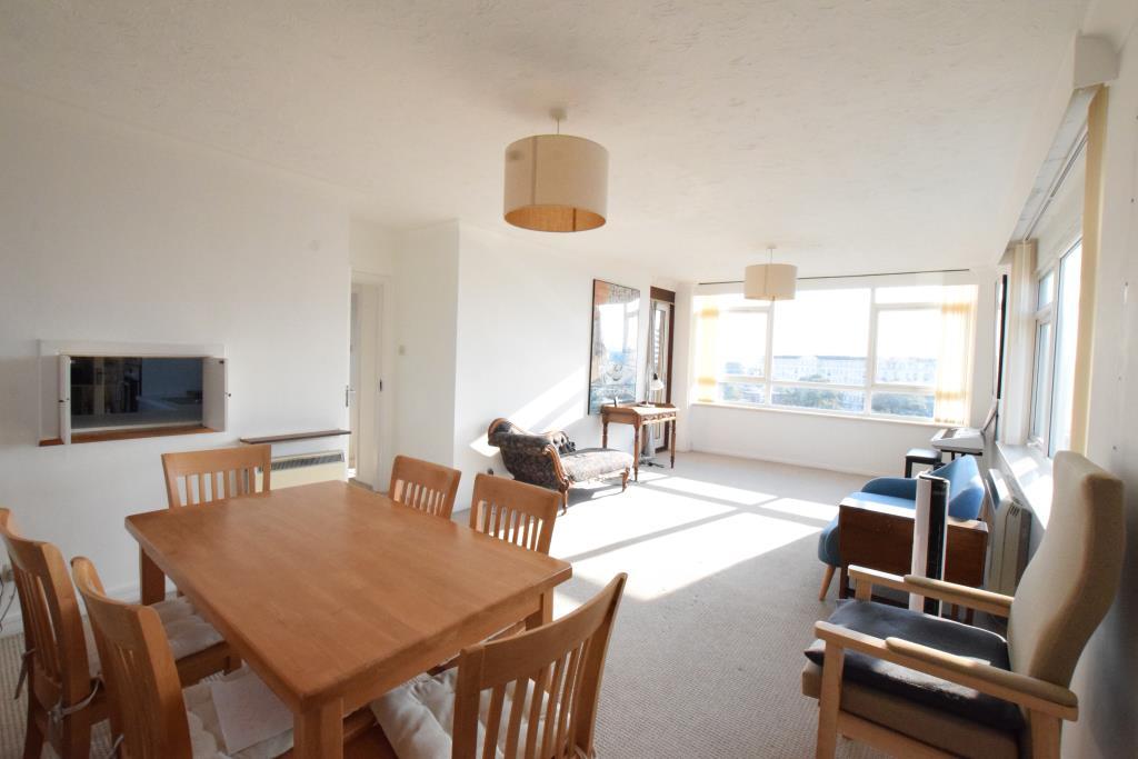 Living and dining room of the flat