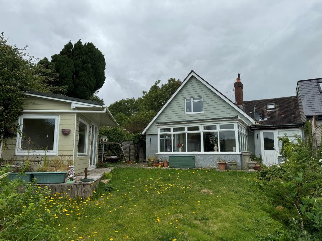 A view from the back garden towards the house