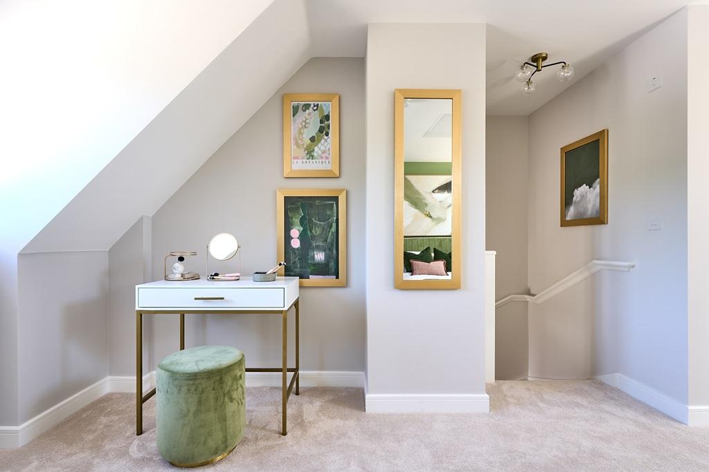 A bright dressing area