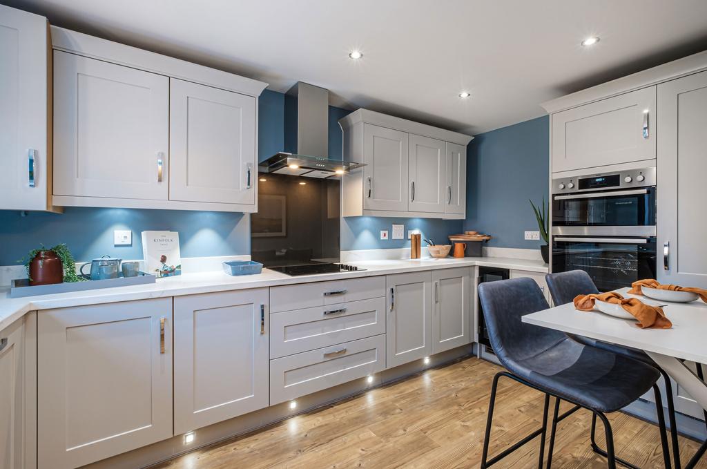 Interior view of the kitchen in our 4 bed Woodcote