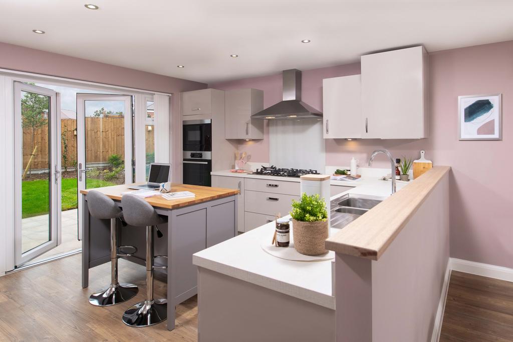 Spacious open plan kitchen diner