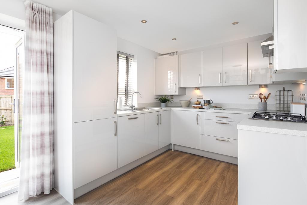 Open plan kitchen in the Moresby 3 bedroom home