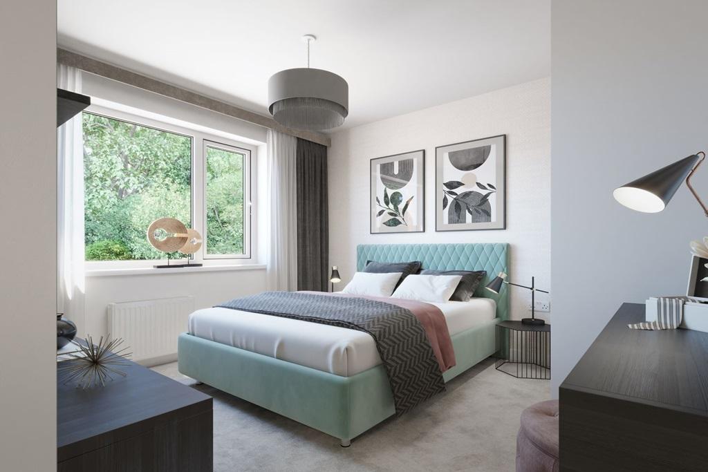 Bedroom 2 beams with natural light