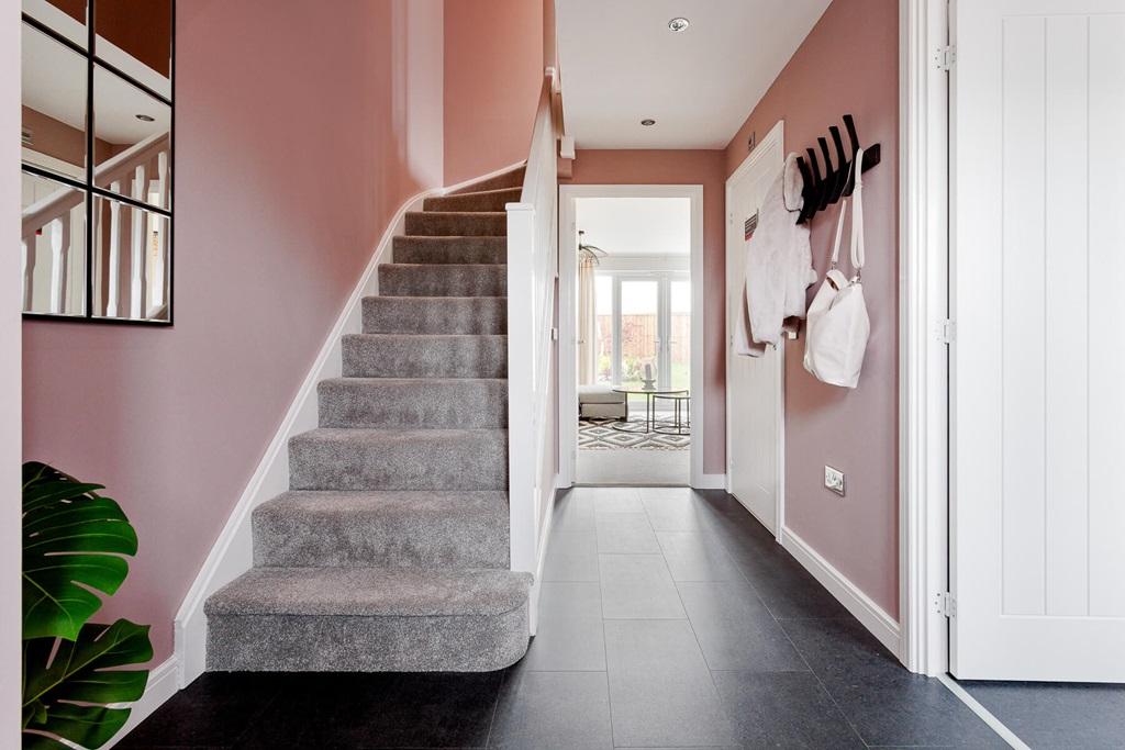 The Baxter home has a bright hallway