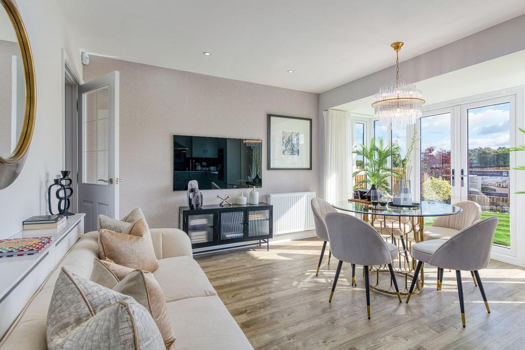 Dining space in 4 bed Glenbervie home