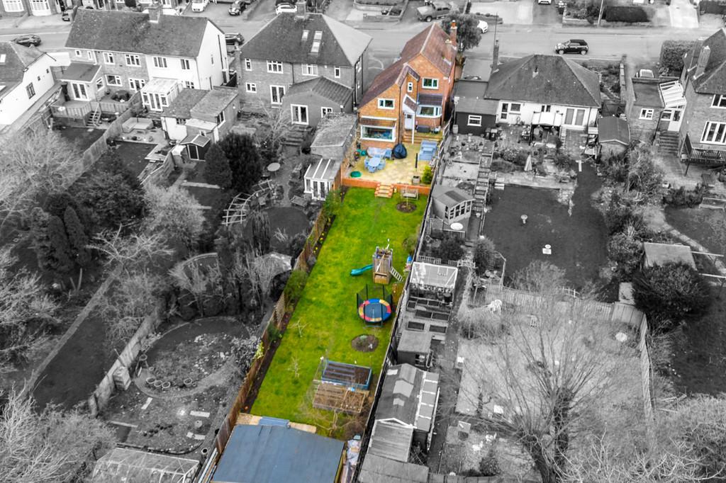 Aerial view of garden