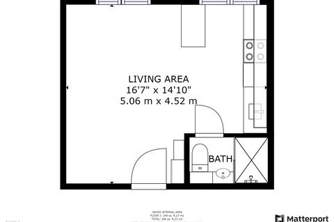 Studio to rent, 205, 29a Upper Parliament Street, Nottingham, Nottinghamshire, NG1