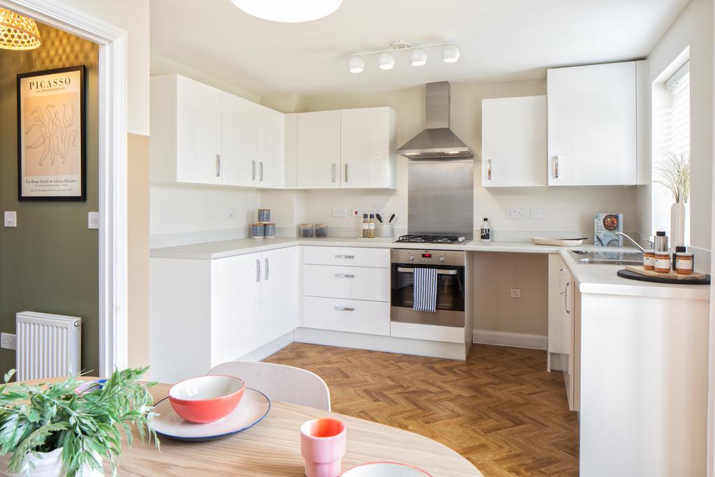 Open plan kitchen and dining area, archford, 3...